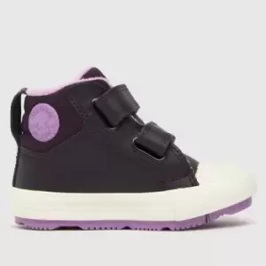 image of Converse Purple All Star Berkshire Climate Girls Toddler Trainers