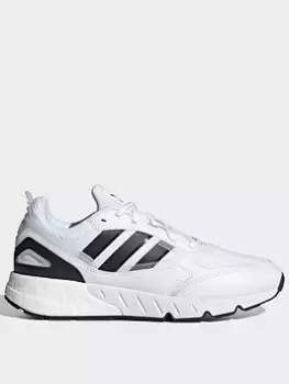 Image of adidas Zx 1k Boost 2.0 Shoes, White/Black, Size 10.5, Men