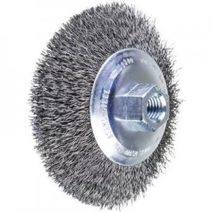 image of PFERD HORSE conical brush unzopft 115 x 30 mm wire thickness 0.35mm With thread M14 43316021