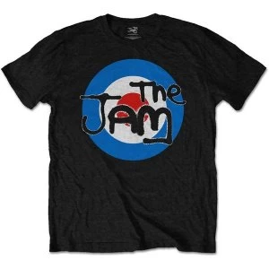 image of The Jam - Spray Target Logo Mens Small T-Shirt - Black