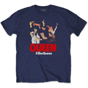 Image of Queen - Killer Queen Unisex Large T-Shirt - Blue