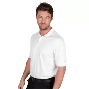 Image of Island Green Performance Polo Golf Shirt - White