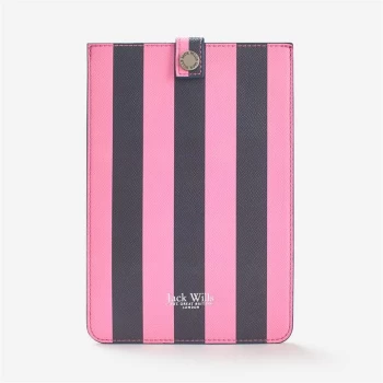 image of Jack Wills Marley Mini Tablet Sleeve - Pink/Navy