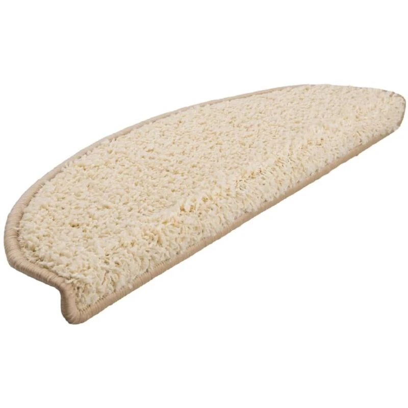 Image of VIDAXL Carpet Stair Treads 15 pcs Cream 65x21x4cm vidaXL 133904