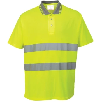 Image of Portwest - S171YER4XL - sz 4XL Cotton Comfort Polo - Yellow