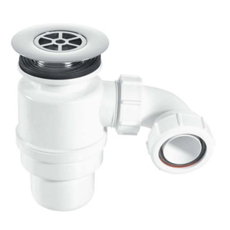 Image of McAlpine 80mm Water Seal Resealing Shower Trap With Multifit Outlet STW12-R White