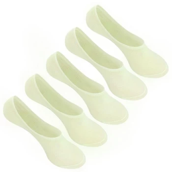 image of Giorgio 5 Pack Invisible Socks Ladies - Mint