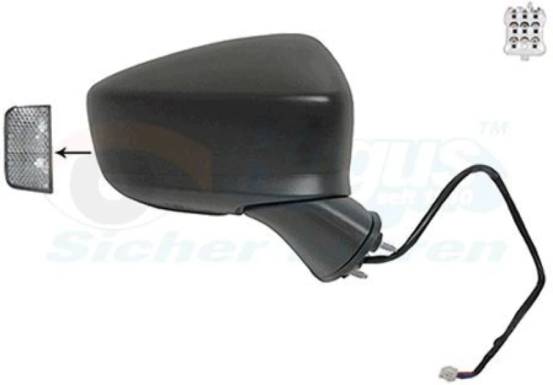 Image of VAN WEZEL Wing mirror VAN WEZEL 2749818