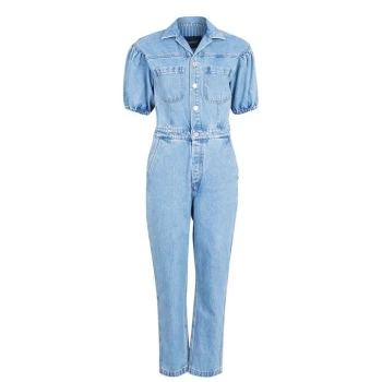 image of Scotch and Soda Denim Jumpsuit - Washed Indigo