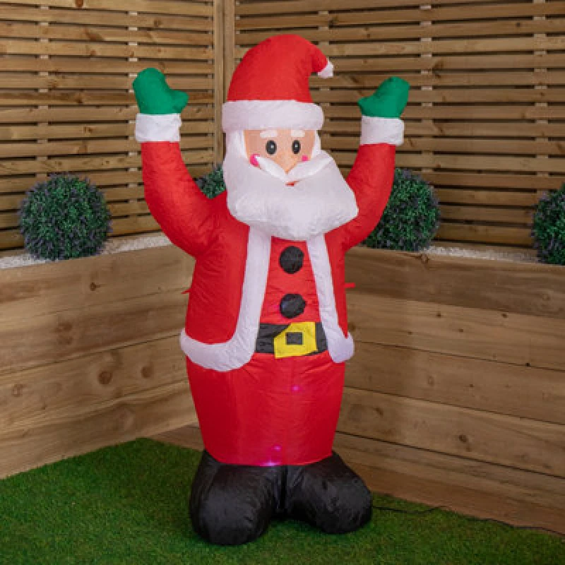 Image of Samuel Alexander 4ft (120Cm) LED Outdoor Christmas Inflatable Santa Claus Indoor Oroutdoor Decoration