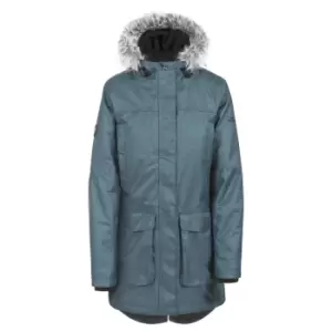 image of Trespass Womens/Ladies Thundery Waterproof Jacket (XS) (Teal/Silver Grey)