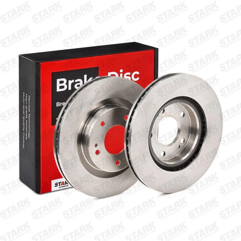 Image of STARK SKBD-0020154 Brake disc Front Axle, Vented, Cast Iron, Uncoated, Untreated, without bolts/screws Cast Iron Brake Disc (82)
