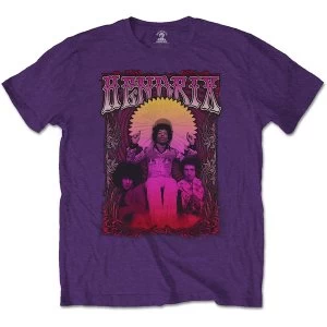 Image of Jimi Hendrix - Karl Ferris Wheel Unisex Large T-Shirt - Purple
