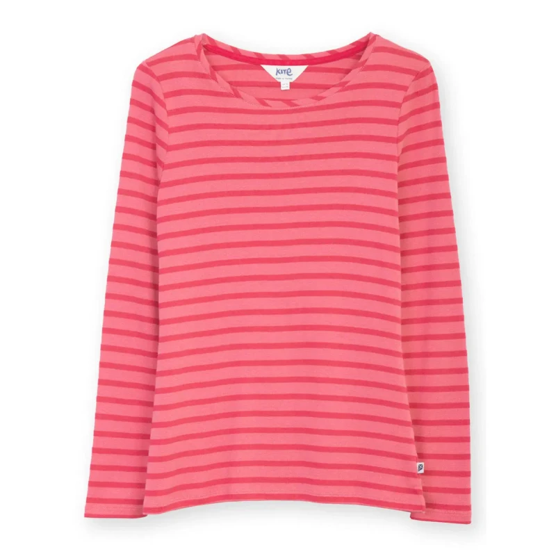 Image of Kite Womens long sleeve T-Shirt Kite Portesham Jersey Top Rosey Stripe Rose Female 46