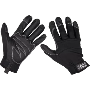 Image of Sealey Tactouch Mechanics Gloves Black / Red L