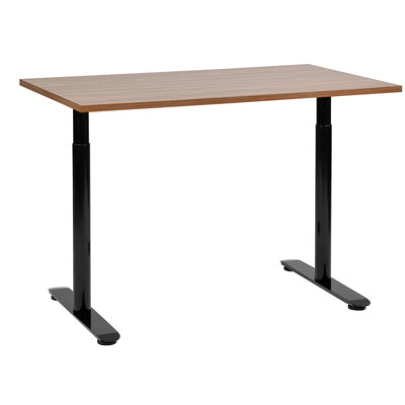 Image of Beliani Manual Adjustable Standing Desk Destinas Brown/ Black 120 Cm 72 Cm