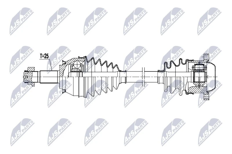 Image of NTY NPW-FT-109 Drive shaft Front Axle Left Drive Shaft (13)