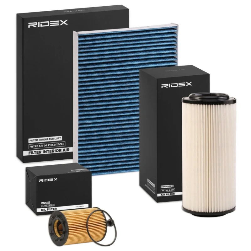 Image of RIDEX 4055F19491 Filter Set with gaskets/seals Filter Set (4055)