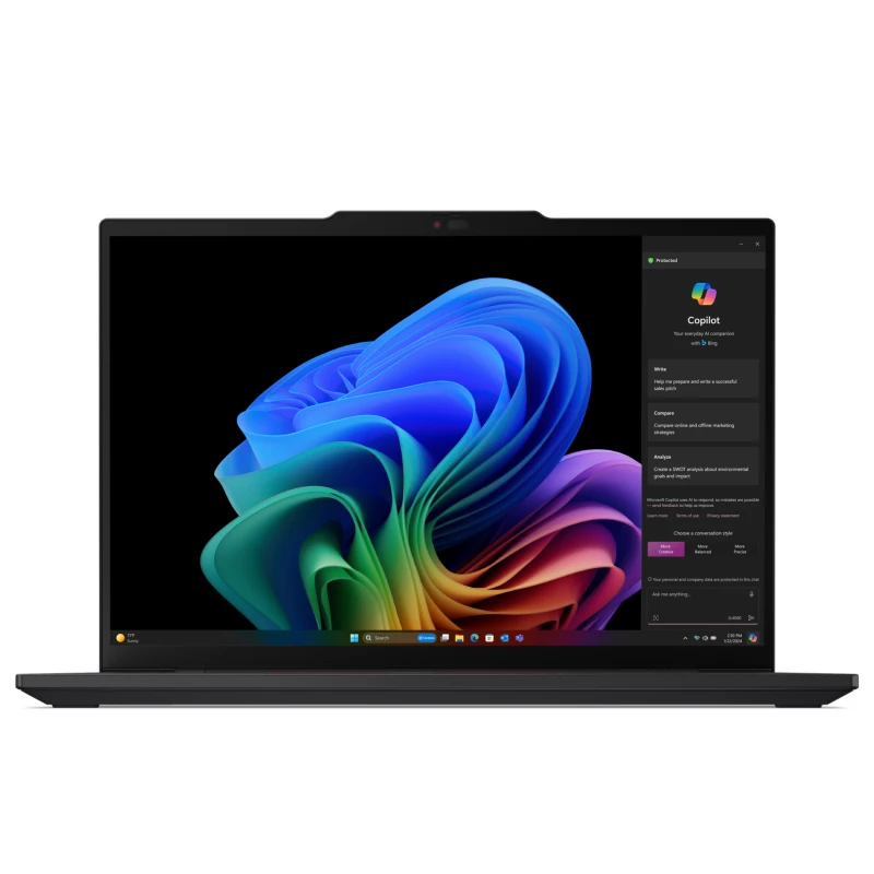 Image of Lenovo ThinkPad T14s Gen 6 Copilot+ 21N10026UK Qualcomm Snapdragon X1P-42-100 16GB RAM 512GB SSD 14" Windows 11 Pro Laptop 21N10026UK