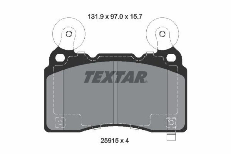 Image of Brake pad set TEXTAR 2591501