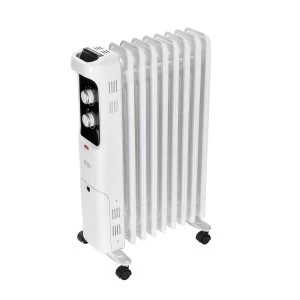 image of Argo Whisper 2 kw Portable Oil Filled Radiator 8 Fin with Thermostat