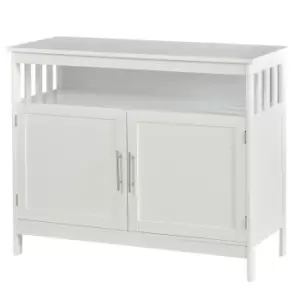 Image of Homcom 2 Door Sideboard With Open Shelf White