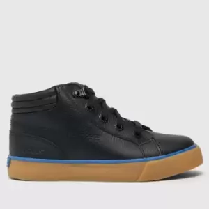Image of Kickers Black Kick Tovni Hi Padded Boys Junior Boots