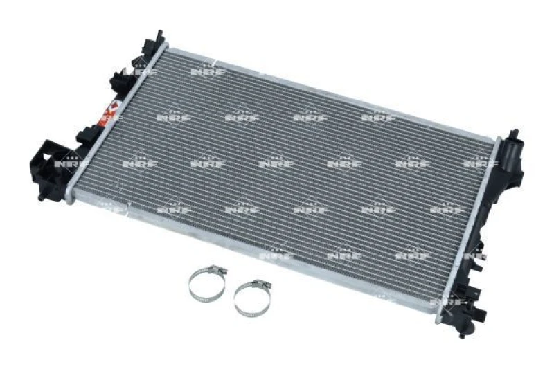 Image of NRF 58203 Engine radiator EASY FIT Brazed cooling fins, Aluminium, with mounting parts Aluminium Radiator,engine cooling (470)