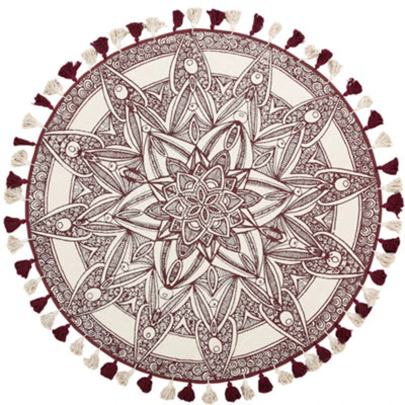 Image of Beliani Traditional Rug Oltu Red 120 Cm Cotton