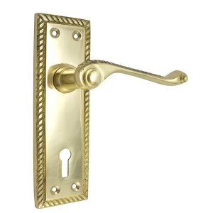 image of Select Hardware 150mm Georgian Lock - Electro Brass