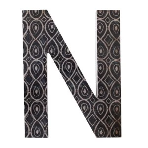 Image of Letter N Wall Plaque