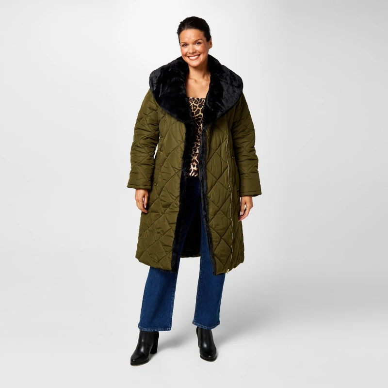 Image of Biba Biba Quilted Coat - Green Green 6