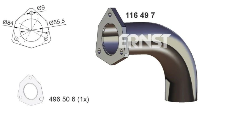 Image of Exhaust Pipe ERNST 116497