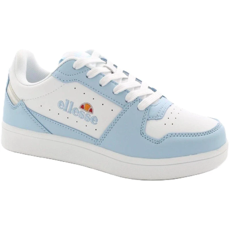 Image of Ellesse Womens Nole Low-Top Trainers White/Skyblue female 3 (36)