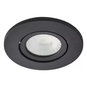 image of Spa Como LED Tiltable Fire Rated Downlight 5W Dimmable Cool White Satin Black IP65