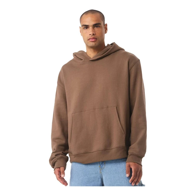 Image of Bella + Canvas Mens Heavyweight Pullover Hoodie in Brown Size: Large Brown Male L