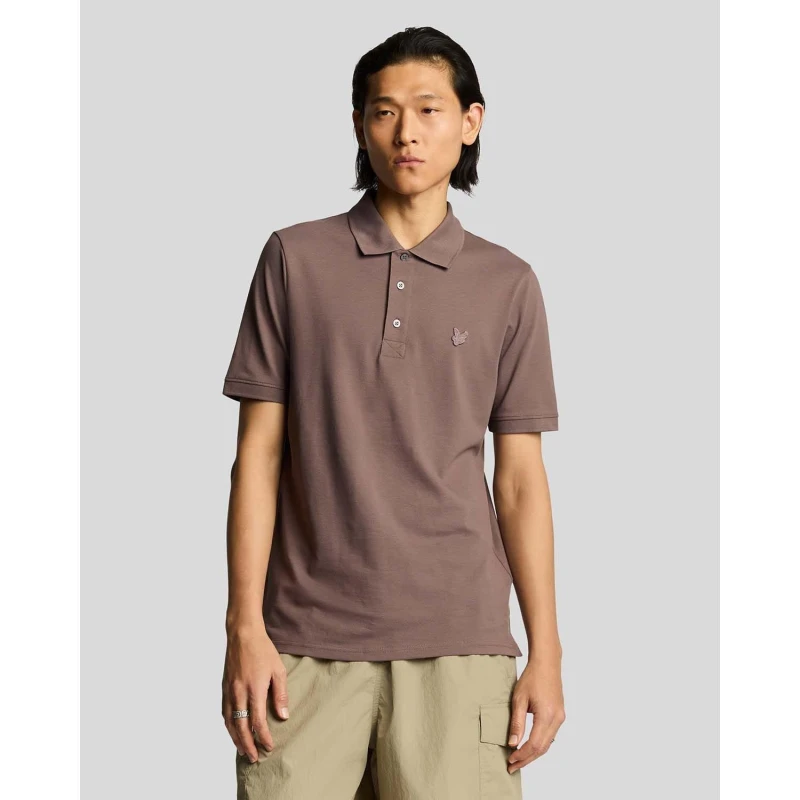 Image of Lyle and Scott Superfine Cotton Polo Shirt Purple male S