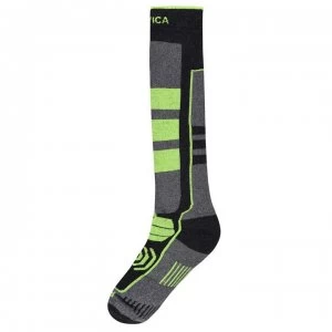 Image of Nevica Vail 1 Pack Ski Socks Mens - Black/Lime