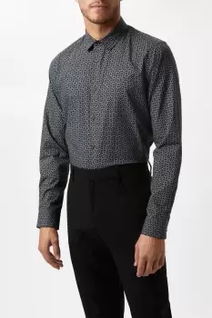 image of Black Geo Printed Shirt