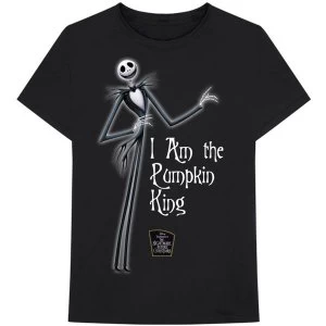 Image of Disney - The Nightmare Before Christmas Pumpkin King Unisex X-Large T-Shirt - Black