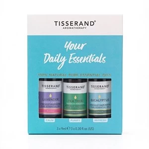 image of Tisserand Aromatherapy Essential Kit Tea Tree, Eucalyptus & Lavender (3x9ml)