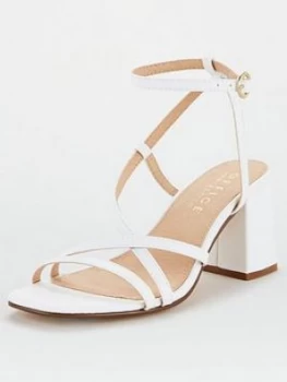 image of Office Margate Wide Fit Heeled Sandal - White