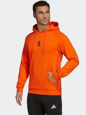 Image of adidas New York City FC Travel Hoodie, Orange Size M Men