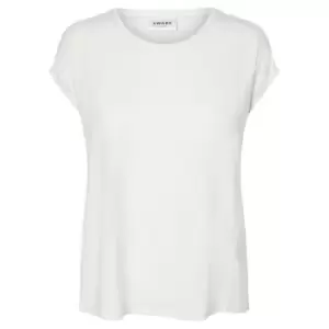 Vero Moda VM Ava Plain Shirt Sleeve T-Shirt Womens - White