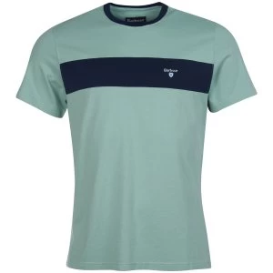 Image of Barbour Mens Seaford Panel Tee Faded Apple Large