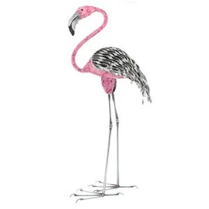 image of Country Living Hand Painted Metal Flamingo