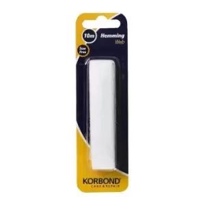 Image of Korbond White Iron On Hemming Web 10m