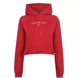 Image of Calvin Klein Jeans Institutional Round Hoodie - Red