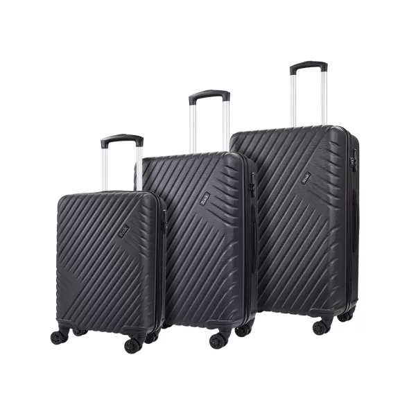 image of Rock Luggage Santiago EA65201 Black Suitcase 3Pcs Set