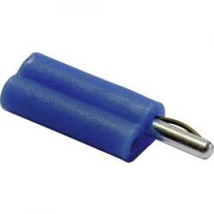 image of Banana plug Plug straight Pin diameter 2mm Blue Schnepp